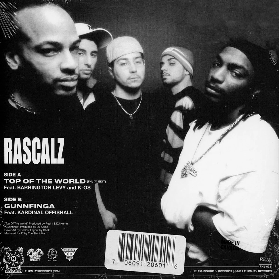 Rascalz - Top Of The World / Gunnfinga Translucent Yellow Vinyl Edition