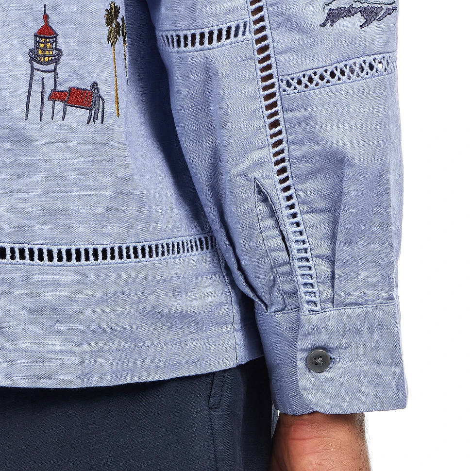 Pendleton - EMB Open Collar Shirt Moonbeam