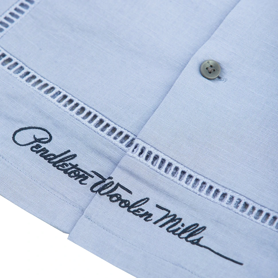 Pendleton - EMB Open Collar Shirt Moonbeam