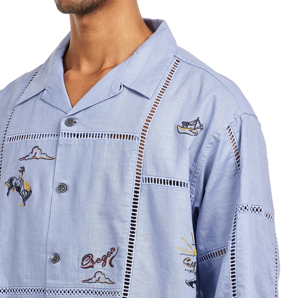 Pendleton - EMB Open Collar Shirt Moonbeam
