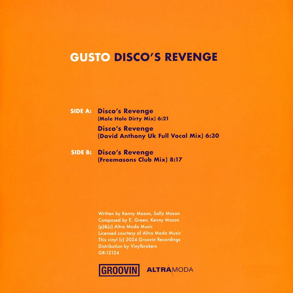 Gusto - Disco's Revenge Blue Translucent Vinyl Edtion