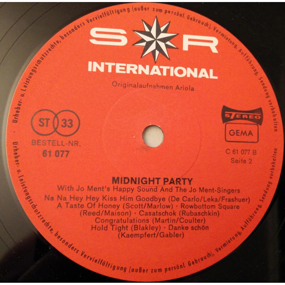 Jo Ment - Jo Ment's Midnight Party