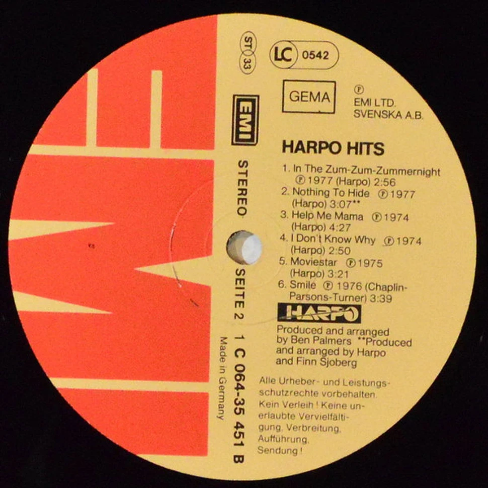 Harpo - Harpo Hits!