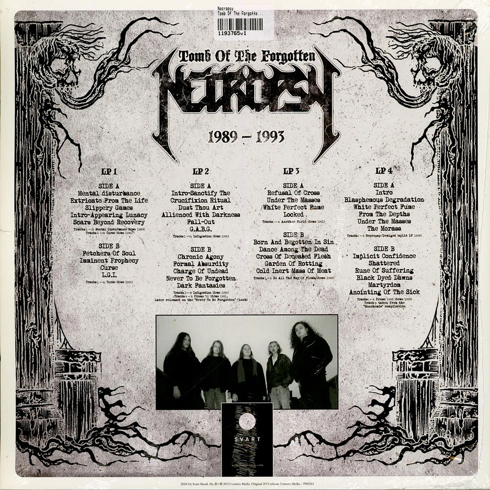 Necropsy - Tomb Of The Forgotten The Complete Demo Recordings 1989-1993 Petrol Green Vinyl Edtion