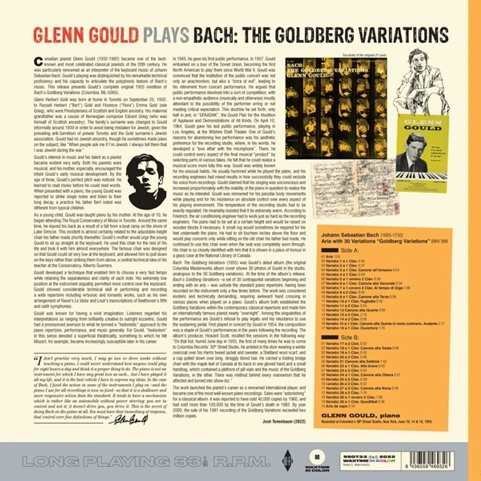 Glenn Gould - Bach-The Goldberg Variations