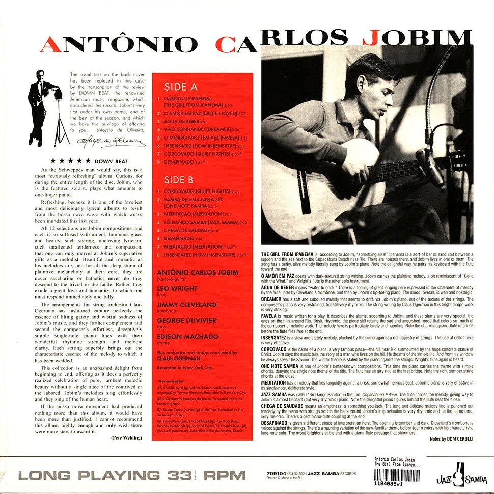 Antonio Carlos Jobim - The Girl From Ipanema Limited Vinyl Edition