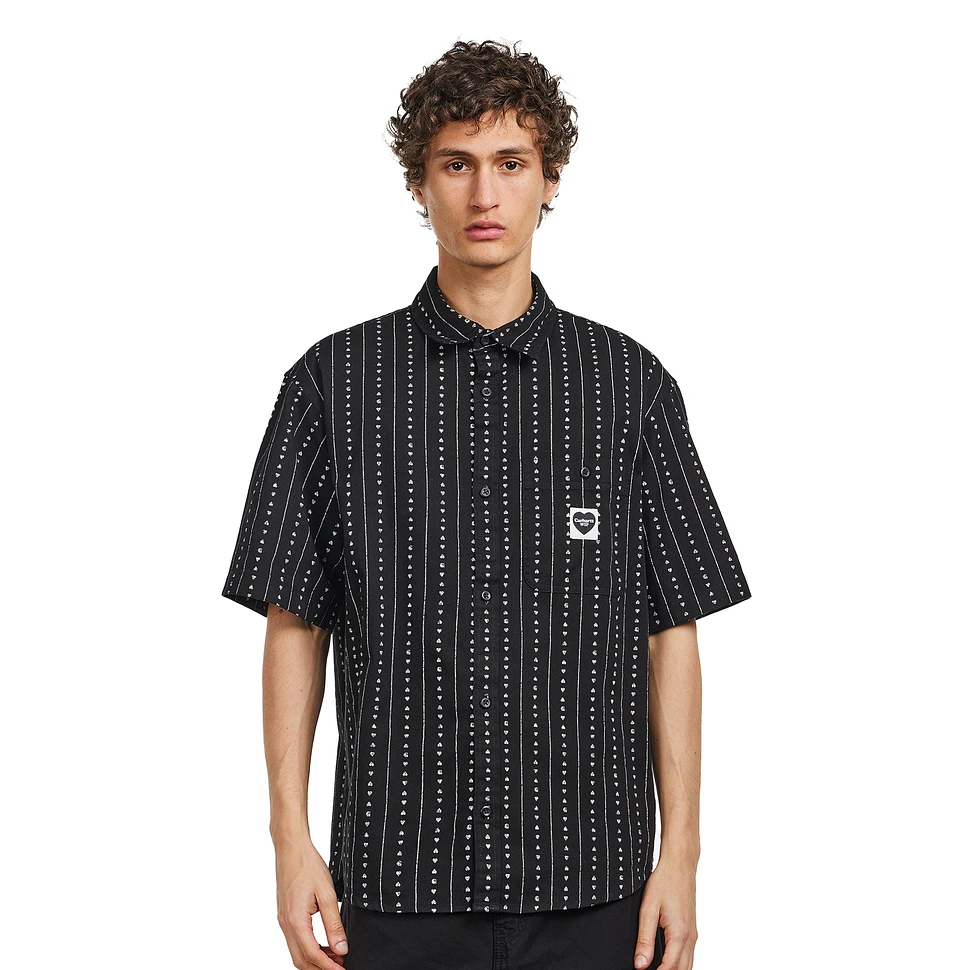 Carhartt WIP - S/S Drewe Shirt (Heart C Pinstripe / Black