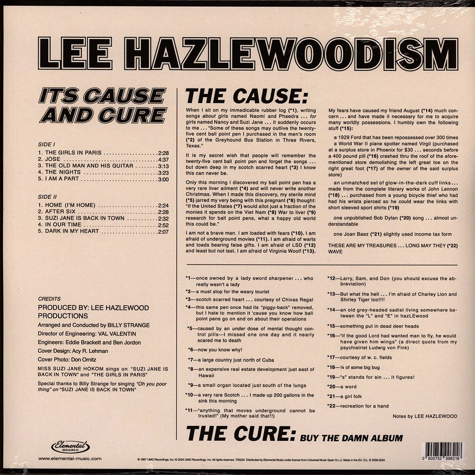 Lee Hazlewood - Lee Hazlewoodism - Its Cause And Cure