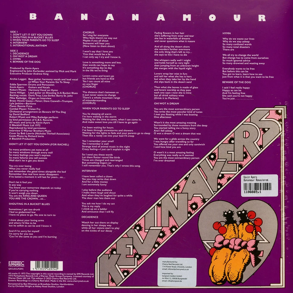 Kevin Ayers - Bananamour Remastered Vinyl Edition