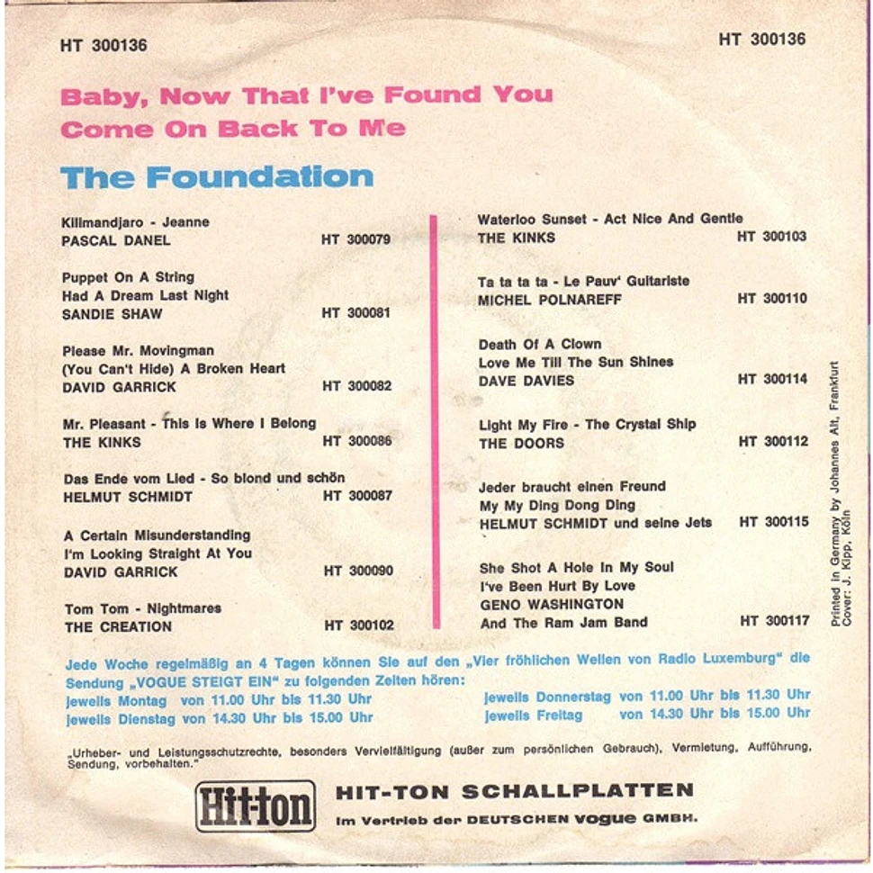 The Foundations - Baby, Now That I've Found You