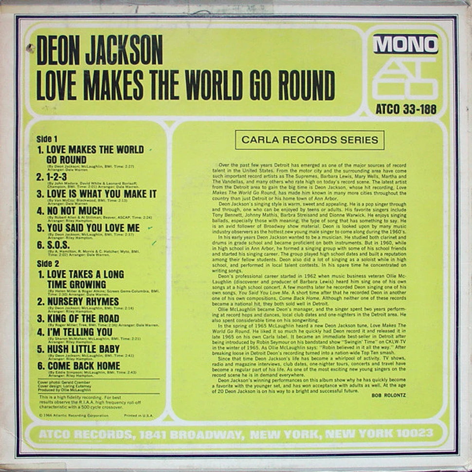 Deon Jackson - Love Makes The World Go Round