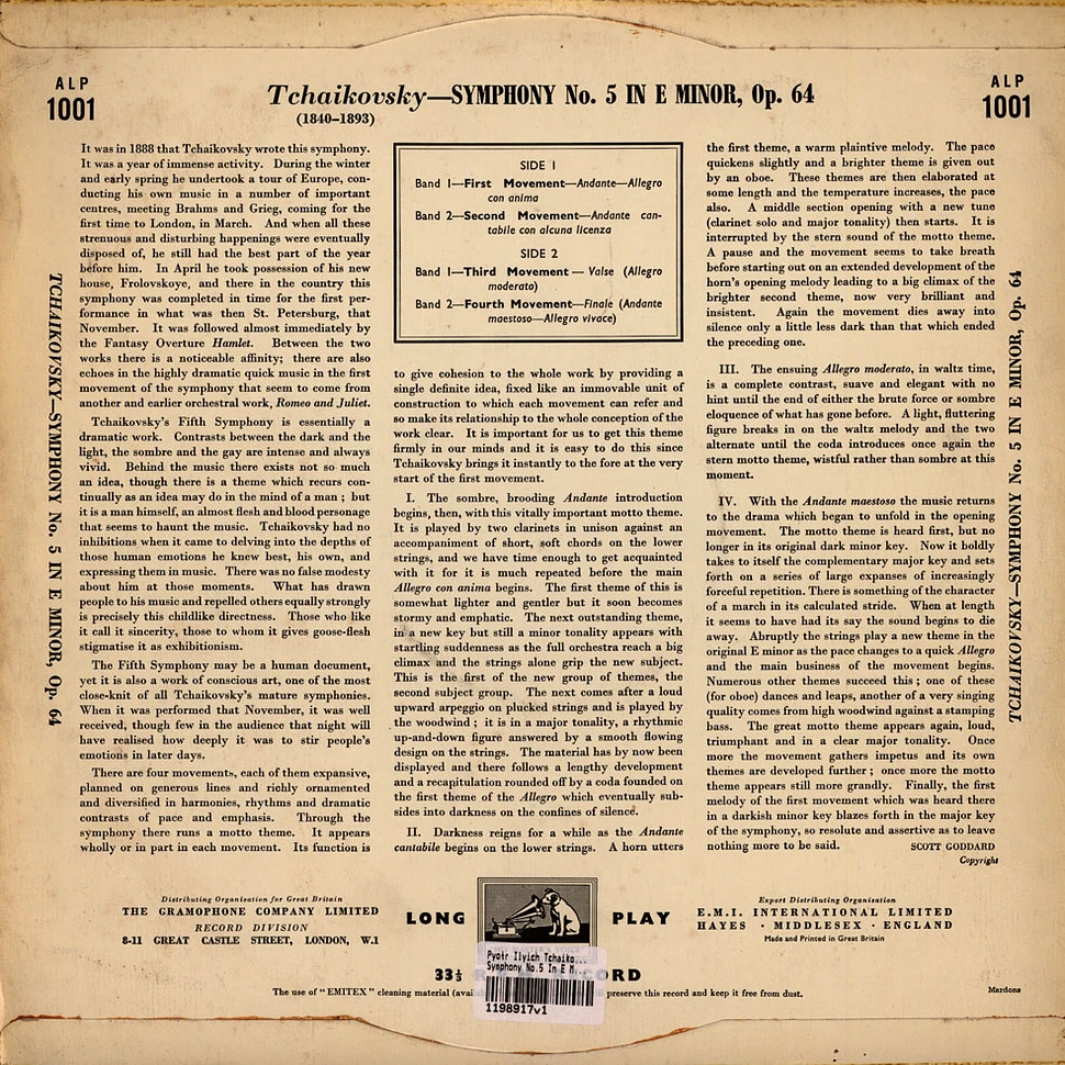 Pyotr Ilyich Tchaikovsky - Guido Cantelli Conducting Orchestra Del Teatro Alla Scala - Symphony No.5 In E Minor