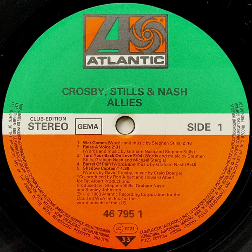 Crosby, Stills & Nash - Allies