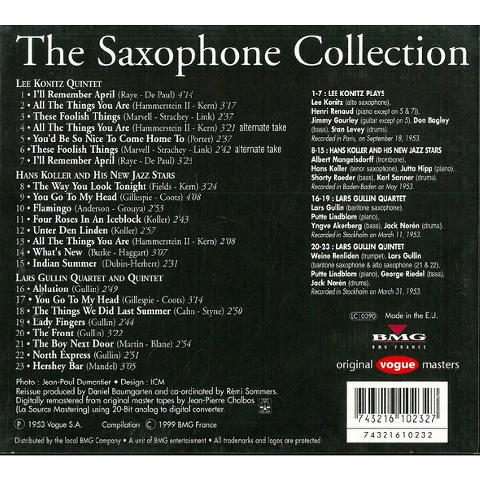 Lee Konitz Quintet, Hans Koller New Jazz Stars, Lars Gullin Quartet - The Saxophone Collection