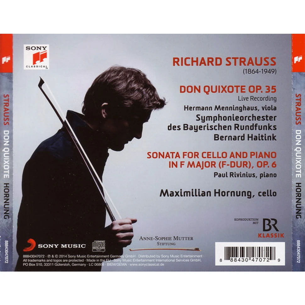 Richard Strauss, Maximilian Hornung, Paul Rivinius, Symphonie-Orchester Des Bayerischen Rundfunks, Bernard Haitink - Don Quixote / Sonata For Cello And Piano