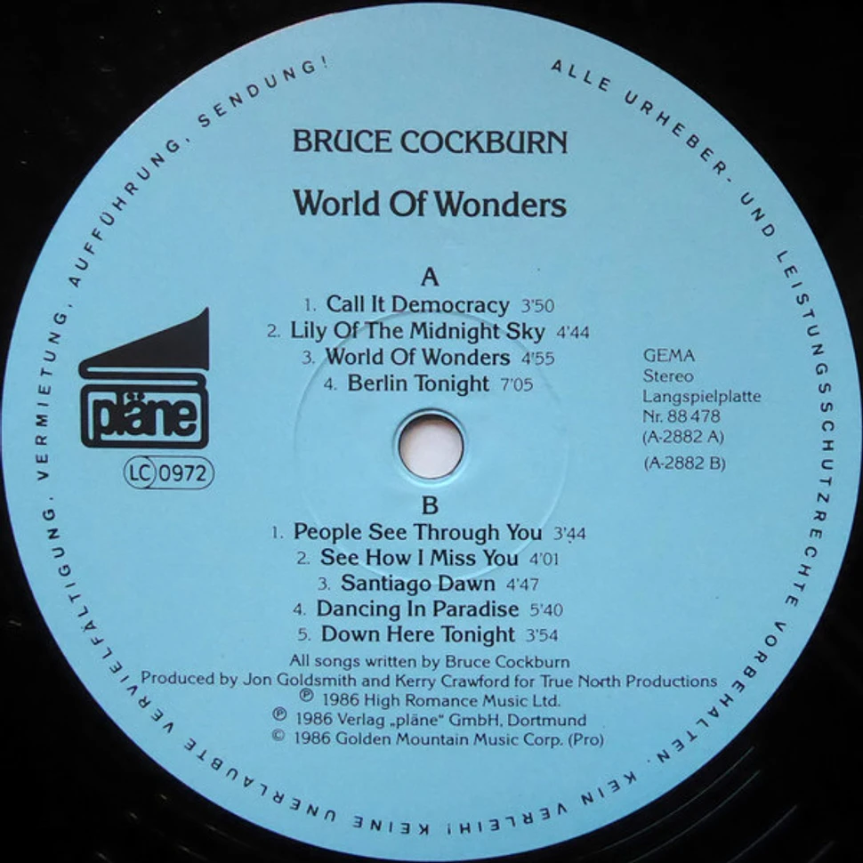 Bruce Cockburn - World Of Wonders