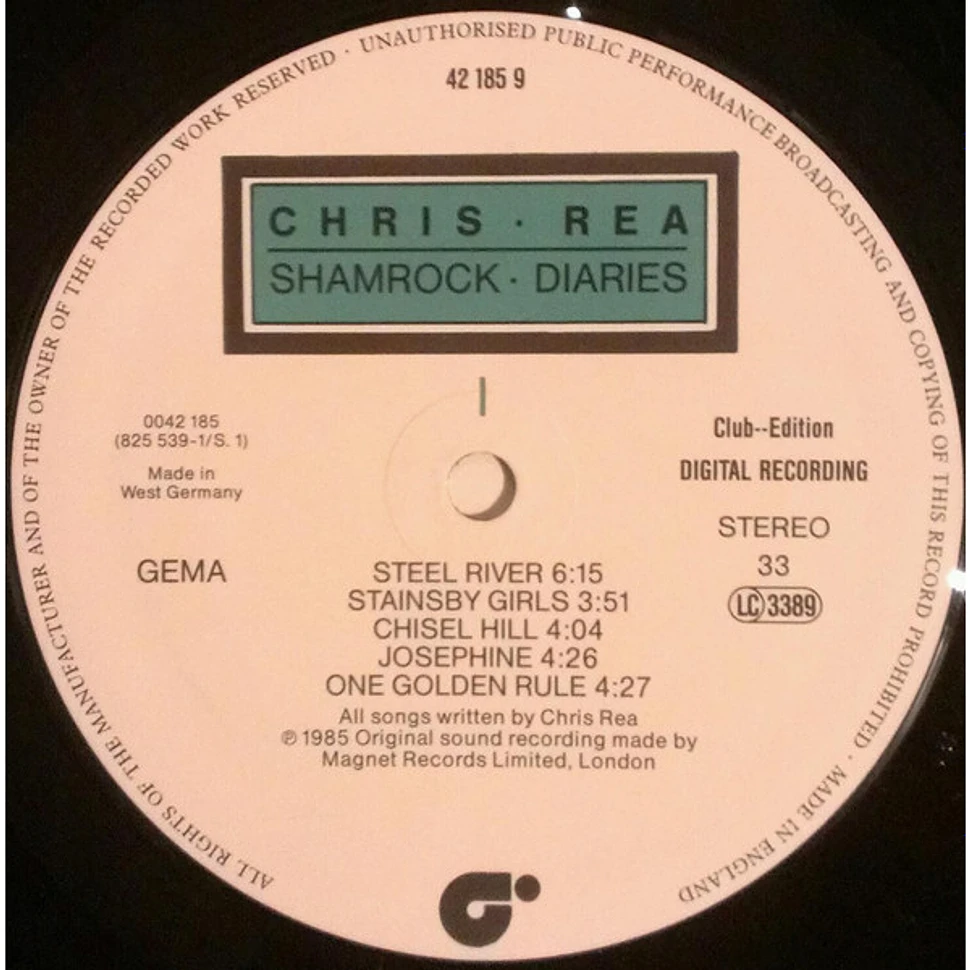 Chris Rea - Shamrock Diaries