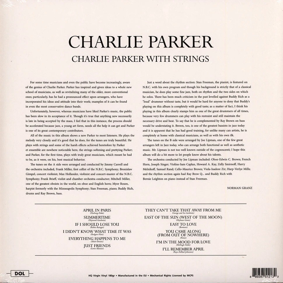 Charlie Parker - Charlie Parker With Strings