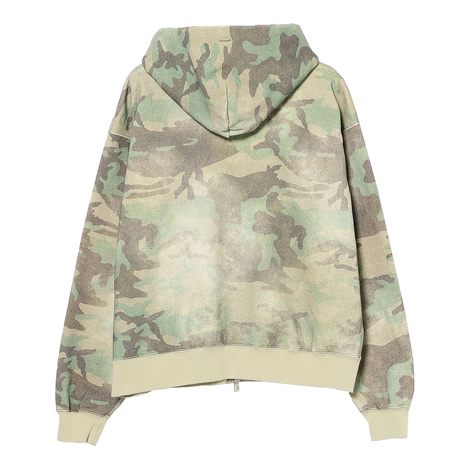 Beams - Faded Print Zip Up Hoodie