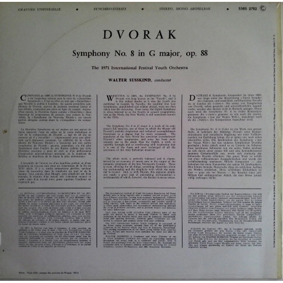 Antonín Dvořák, Walter Susskind - Symphony No 8, In G Major, OP. 88