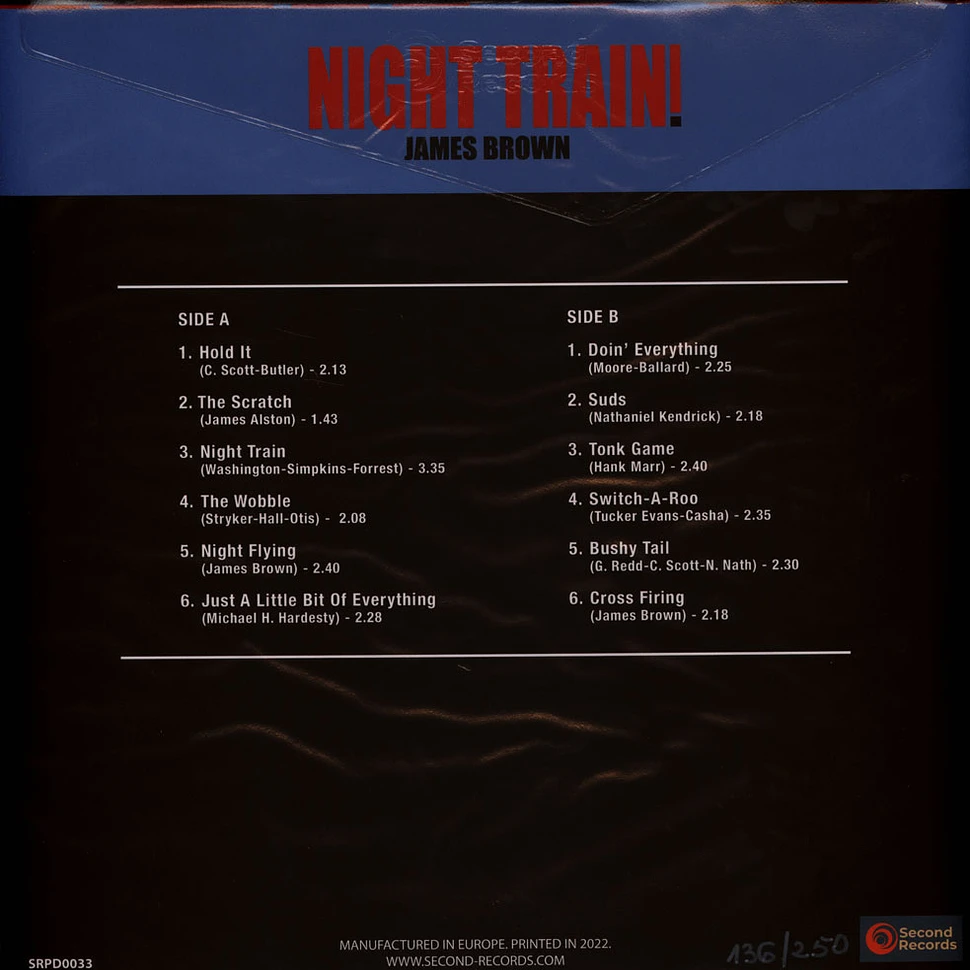 James Brown - Night Train! Mighty Instrumentals Blue/Red Splatter Vinyl Edition