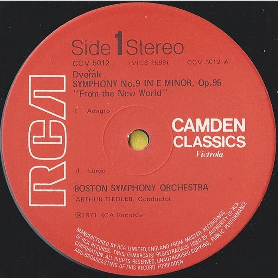 Antonín Dvořák / Boston Symphony Orchestra / Arthur Fiedler - New World Symphony - Carnival Overture