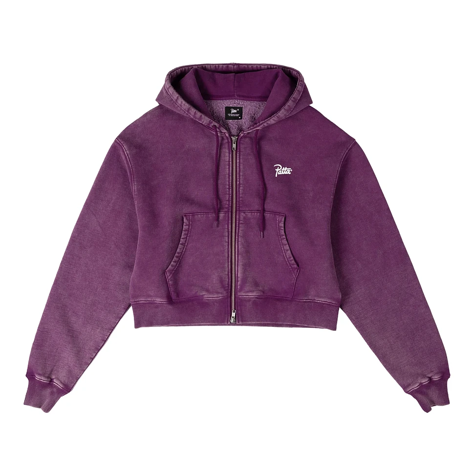 Patta - Femme Acid Wash Cropped Hooded Sweater