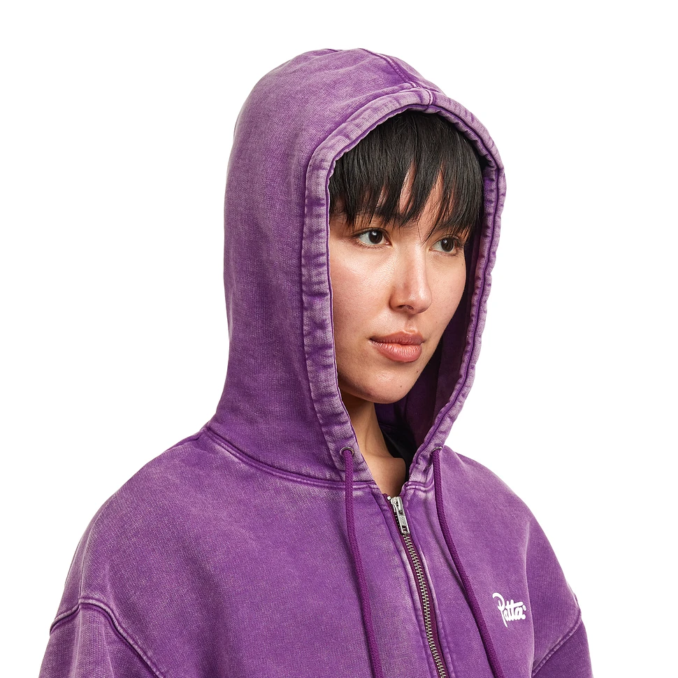 Patta - Femme Acid Wash Cropped Hooded Sweater