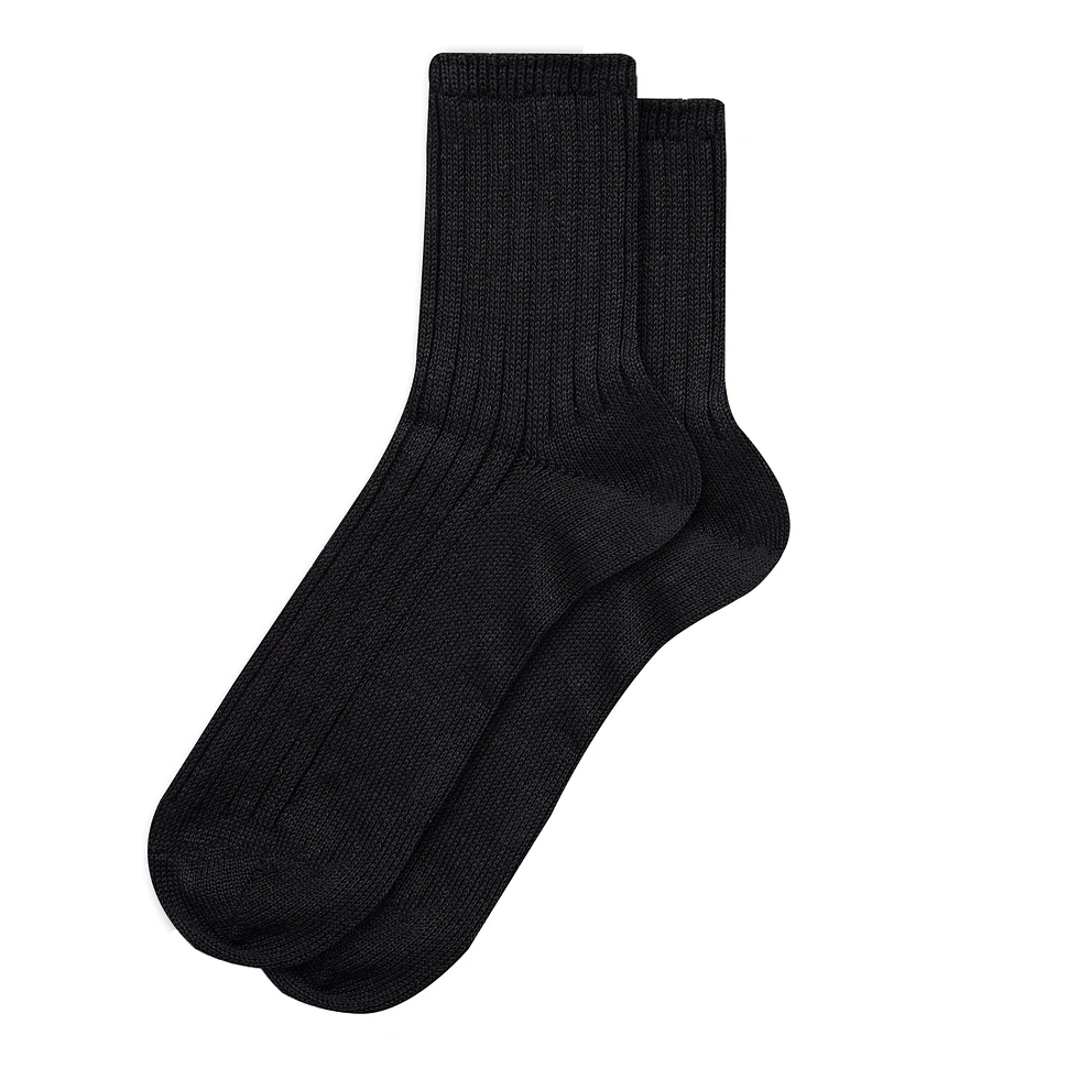 ROTOTO - Linen Cotton Ribbed Ankle Socks