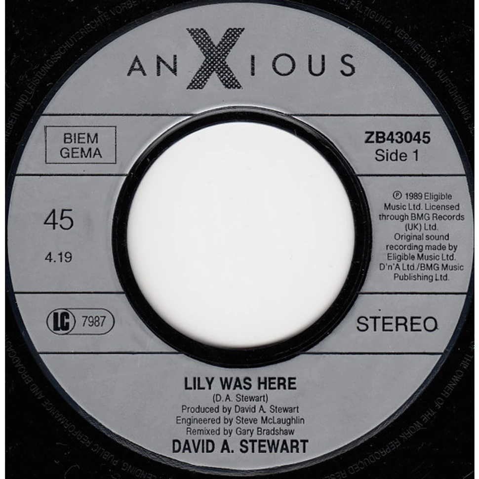 David A. Stewart And Featuring Candy Dulfer - Lily Was Here