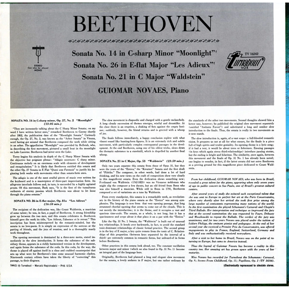 Ludwig van Beethoven, Guiomar Novaes - Beethoven Piano Sonatas