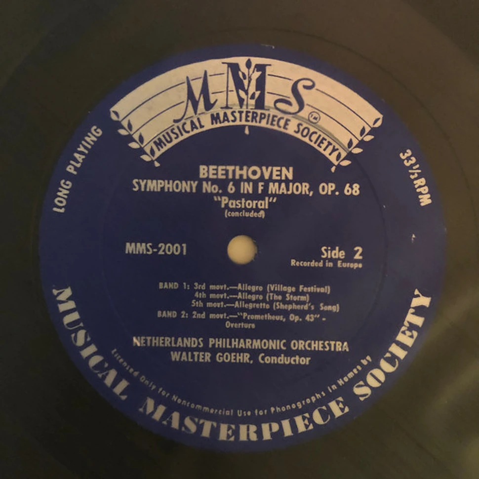 Ludwig van Beethoven, Walter Goehr, Nederlands Philharmonisch Orkest - Symphony No. 6 In F Major, Opus 68: "Pastorale" / The Creatures Of Prometheus, Opus 43: Overture