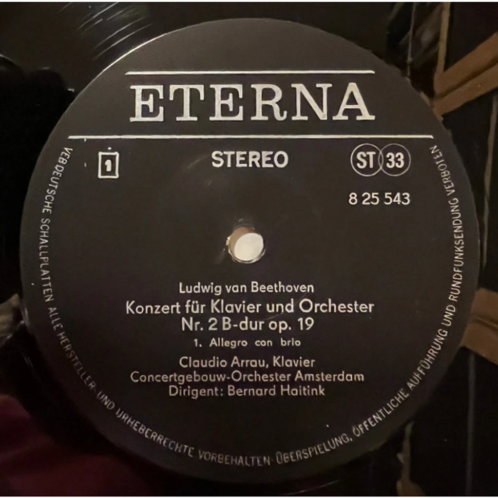 Ludwig van Beethoven, Claudio Arrau, Concertgebouworkest, Bernard Haitink - Konzert Für Klavier Und Orchester Nr. 2 B-dur Op. 19