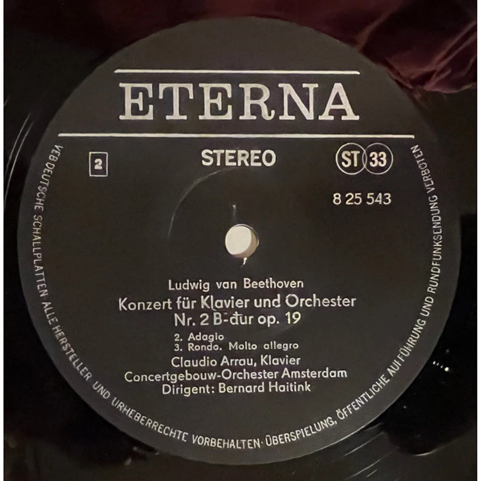 Ludwig van Beethoven, Claudio Arrau, Concertgebouworkest, Bernard Haitink - Konzert Für Klavier Und Orchester Nr. 2 B-dur Op. 19