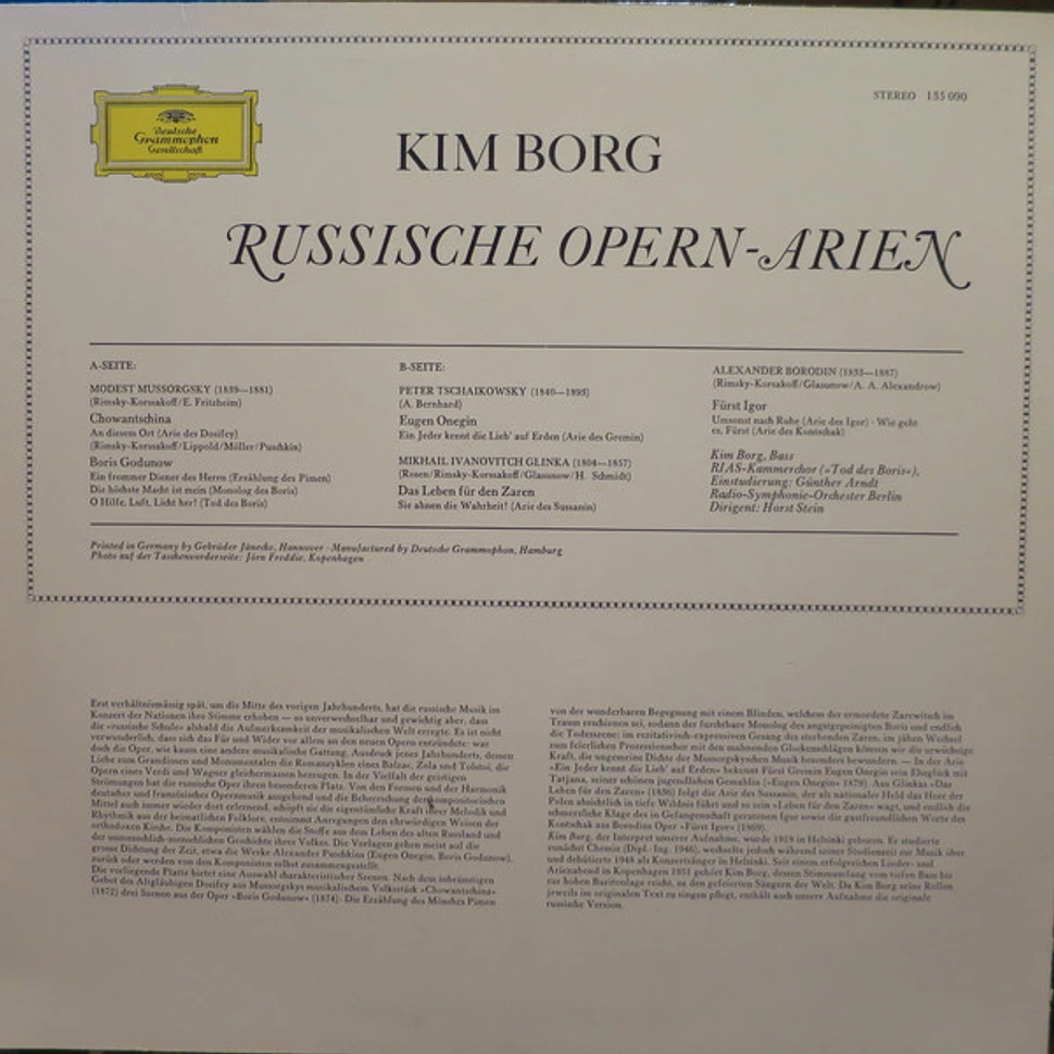 Kim Borg, Radio-Symphonie-Orchester Berlin, Horst Stein - Russische Opern-Arien