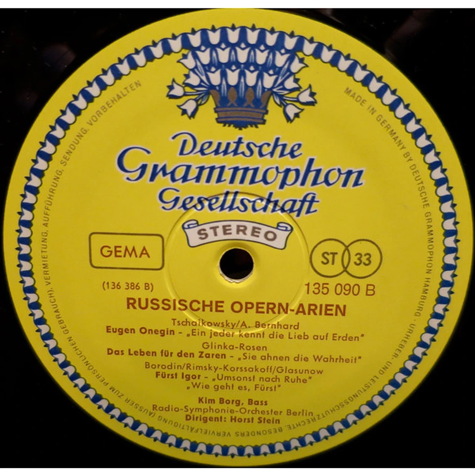 Kim Borg, Radio-Symphonie-Orchester Berlin, Horst Stein - Russische Opern-Arien