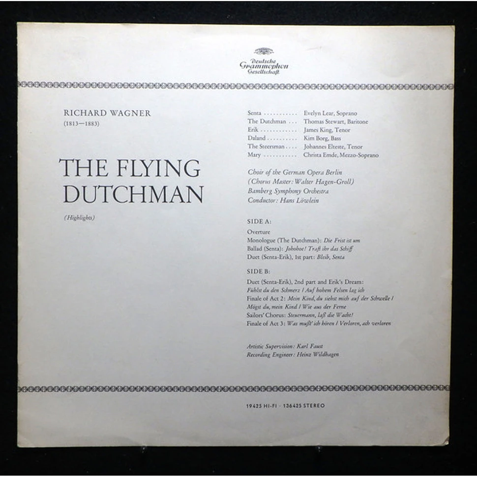 Richard Wagner, Evelyn Lear, Thomas Stewart , James King , Kim Borg, Hans Löwlein, Bamberger Symphoniker, Chor der Deutschen Oper Berlin - Der Fliegende Holländer = The Flying Dutchman = Le Vaisseau Fantôme