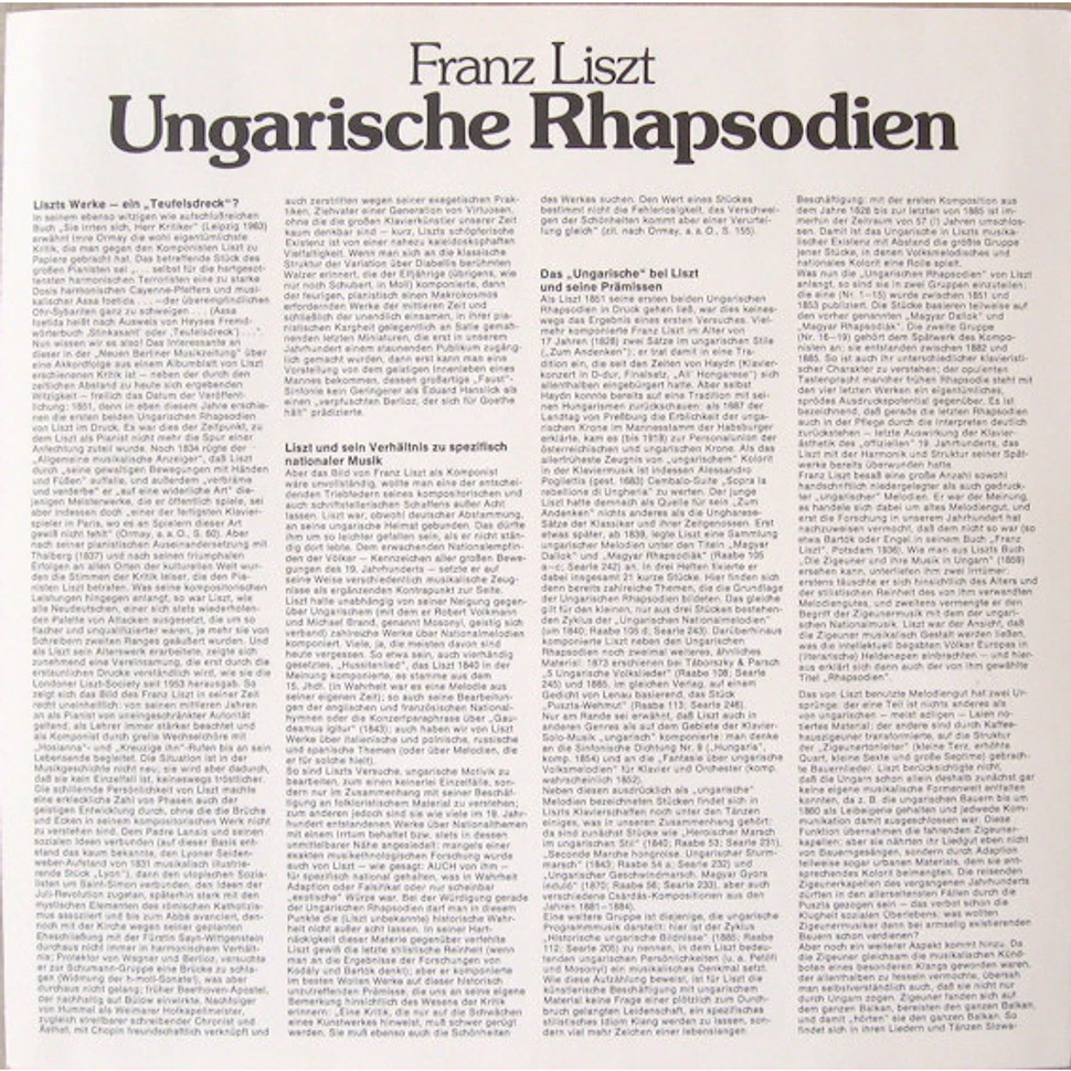 Franz Liszt, Gyorgy Cziffra - Ungarische Rhapsodien