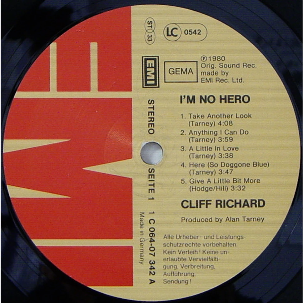 Cliff Richard - I'm No Hero