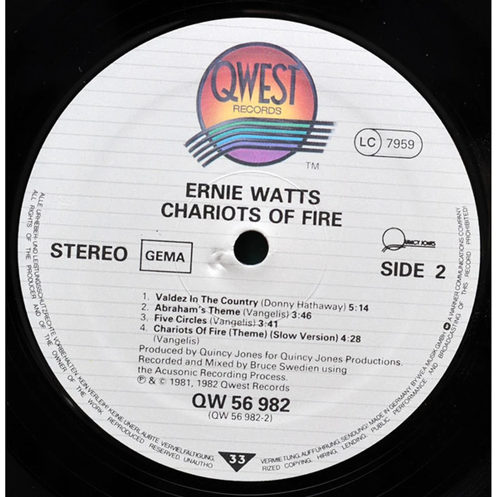 Ernie Watts - Chariots Of Fire