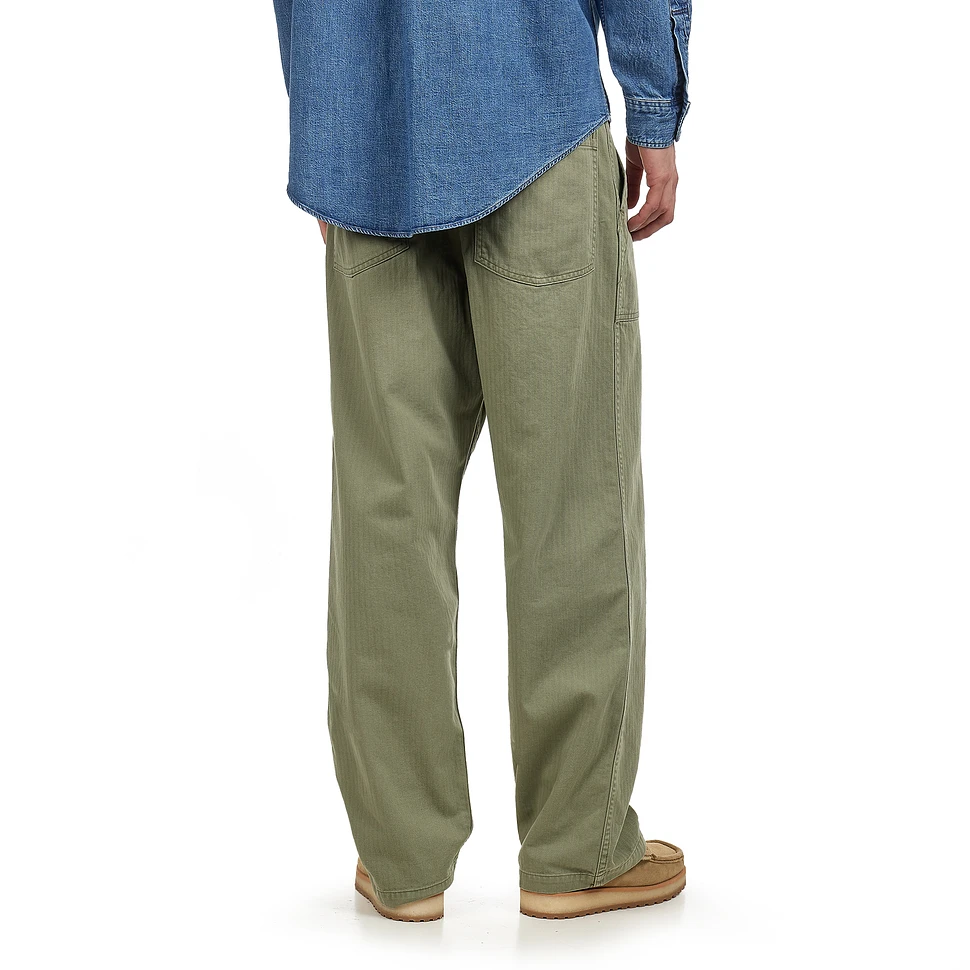 orSlow - Herringbone Twill Summer Fatigue Pants (Green) | HHV