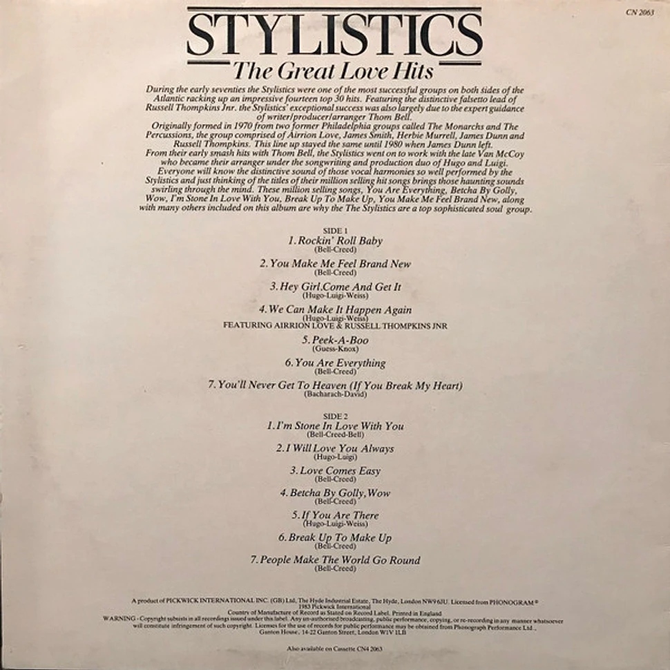 The Stylistics - The Great Love Hits