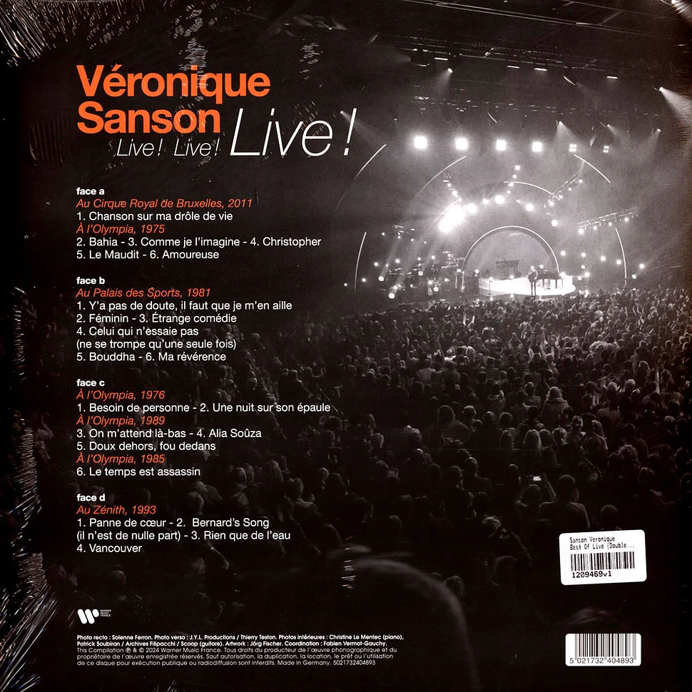 Sanson Veronique - Best Of Live (Double Vinyle Noir)