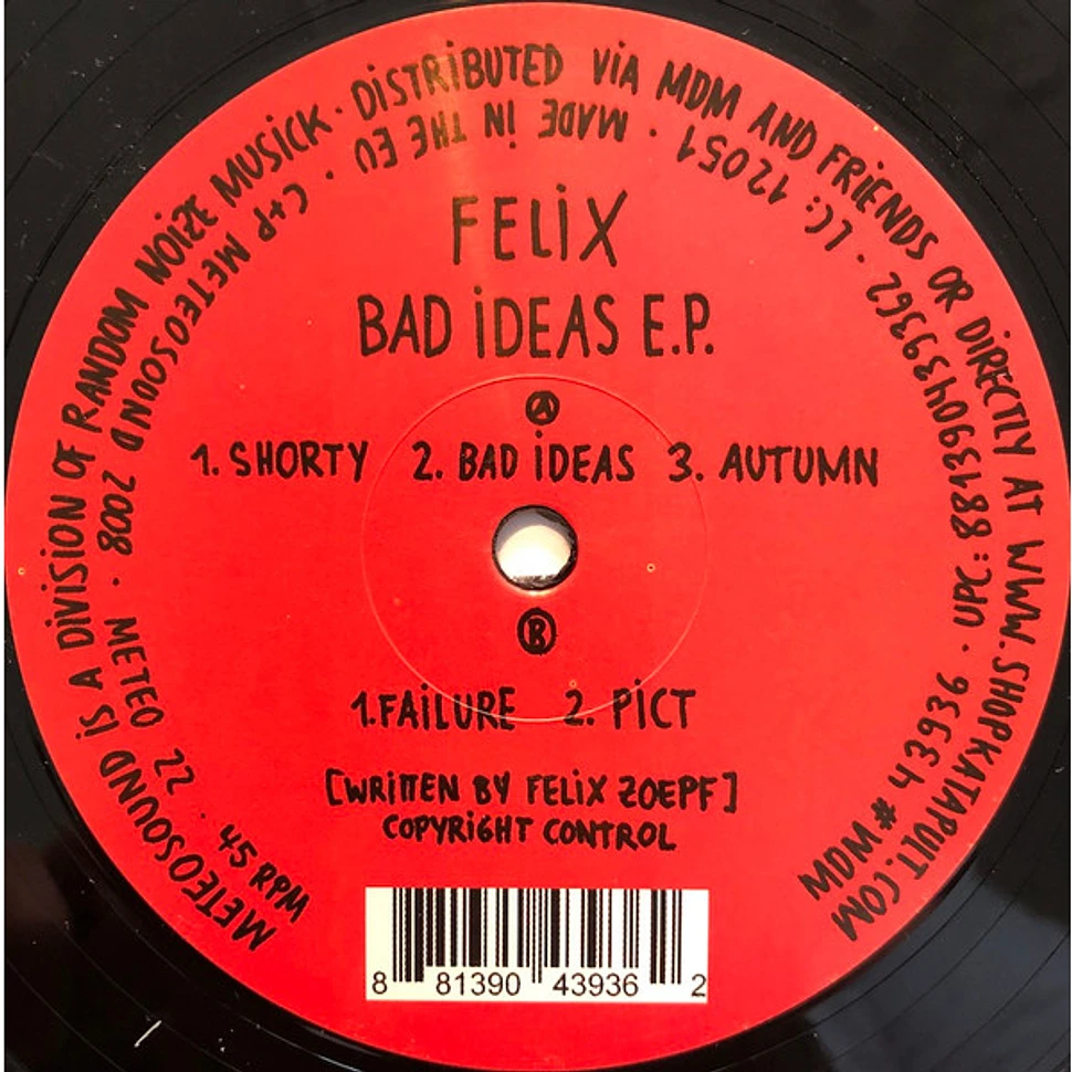 Felix Zoepf - Bad Ideas E.P.