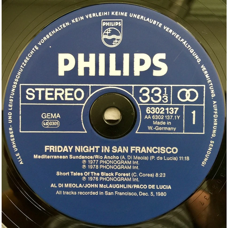 Al Di Meola / John McLaughlin / Paco De Lucía - Friday Night In San Francisco