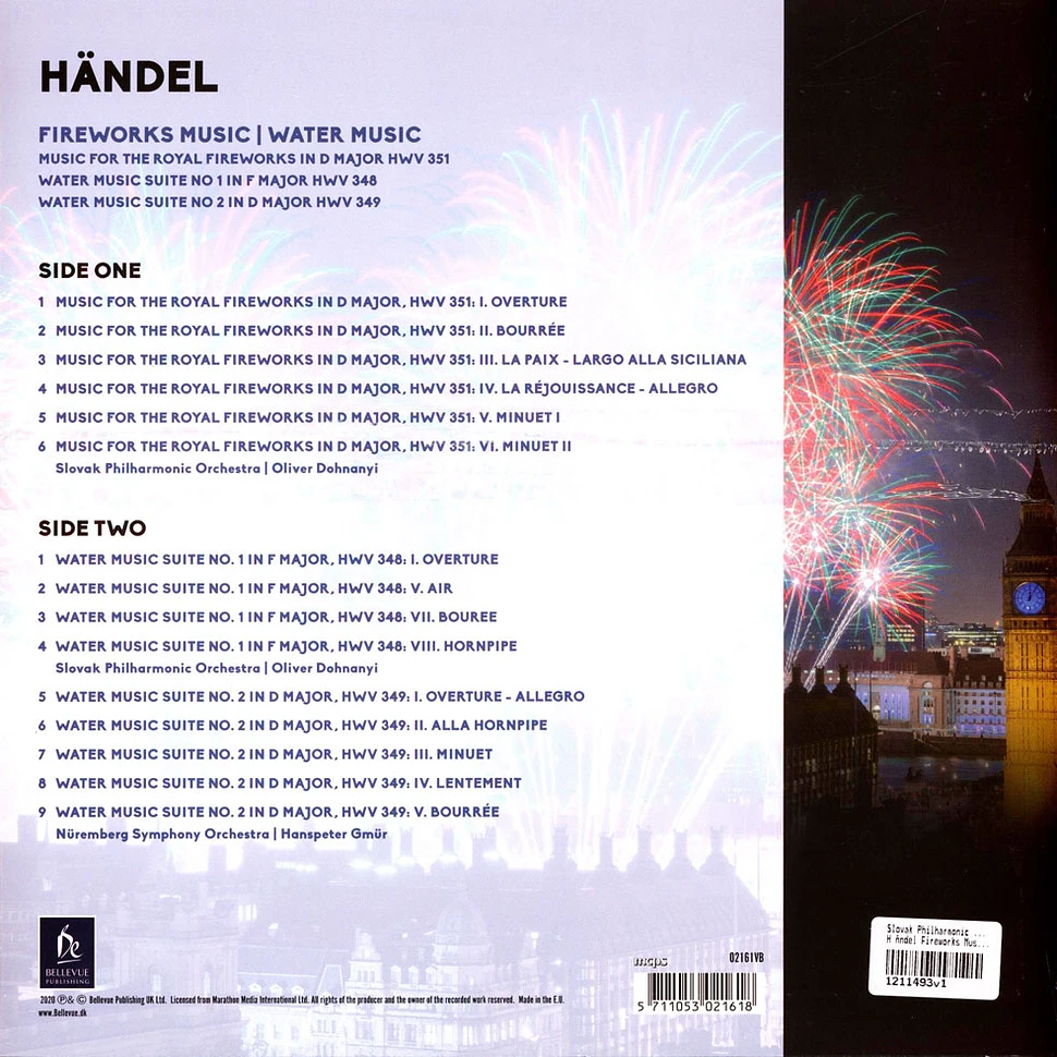 Slovak Philharmonic Orchestra - Nuremberg Symphony Orchestra - Händel Fireworks Music, Water Music