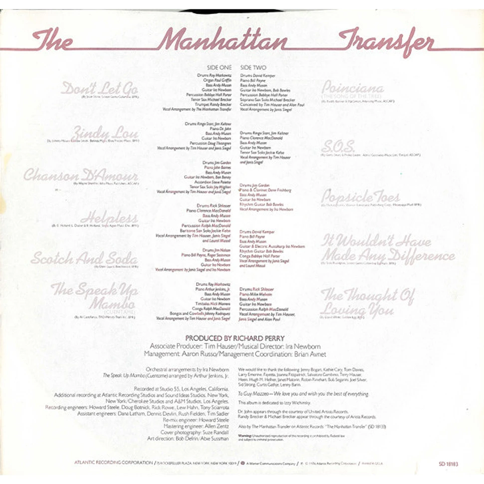 The Manhattan Transfer - Coming Out