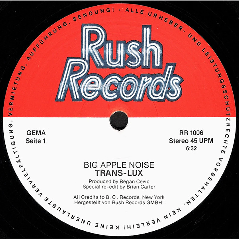 Trans-Lux - Big Apple Noise (Special-Re-Edit)