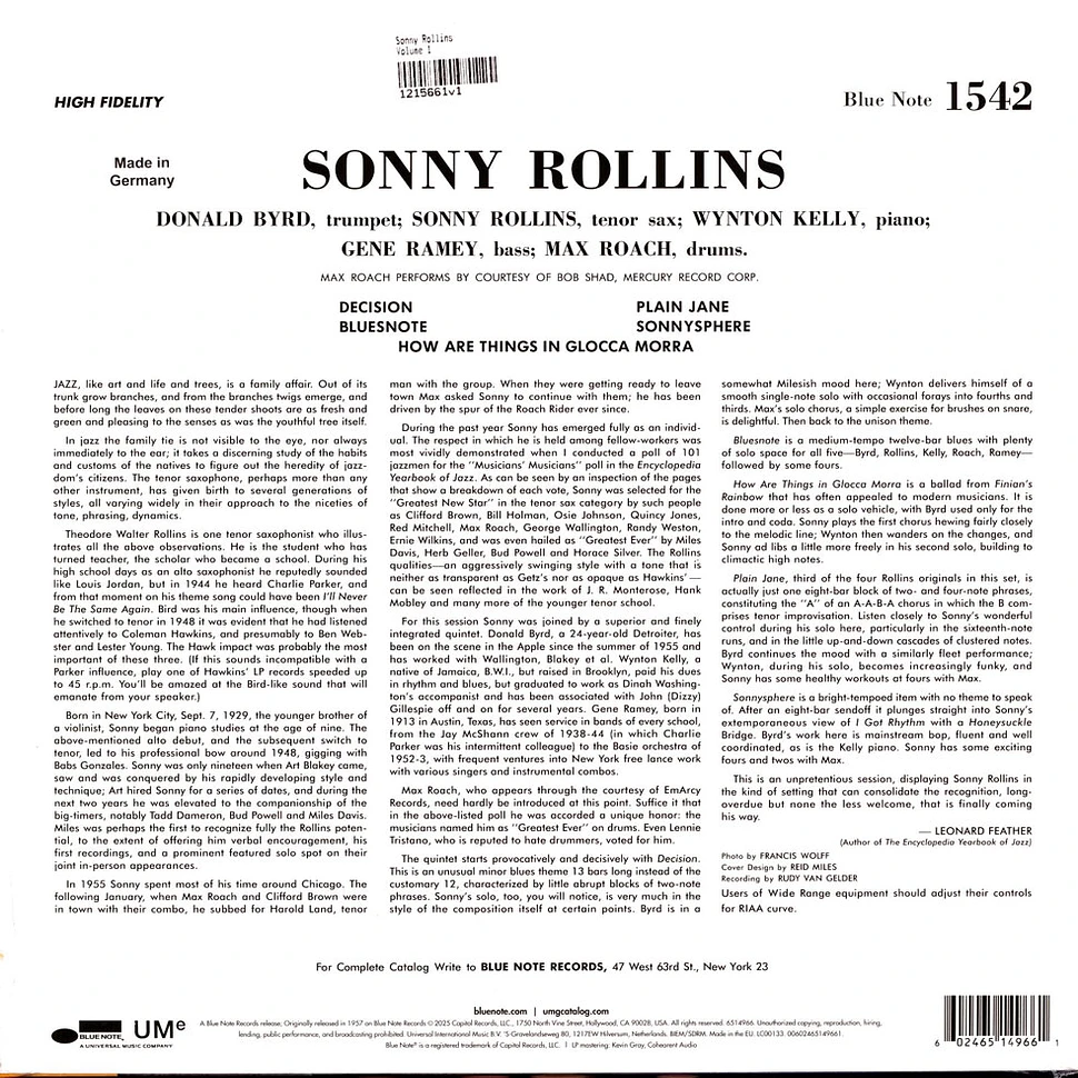 Sonny Rollins - Volume 1