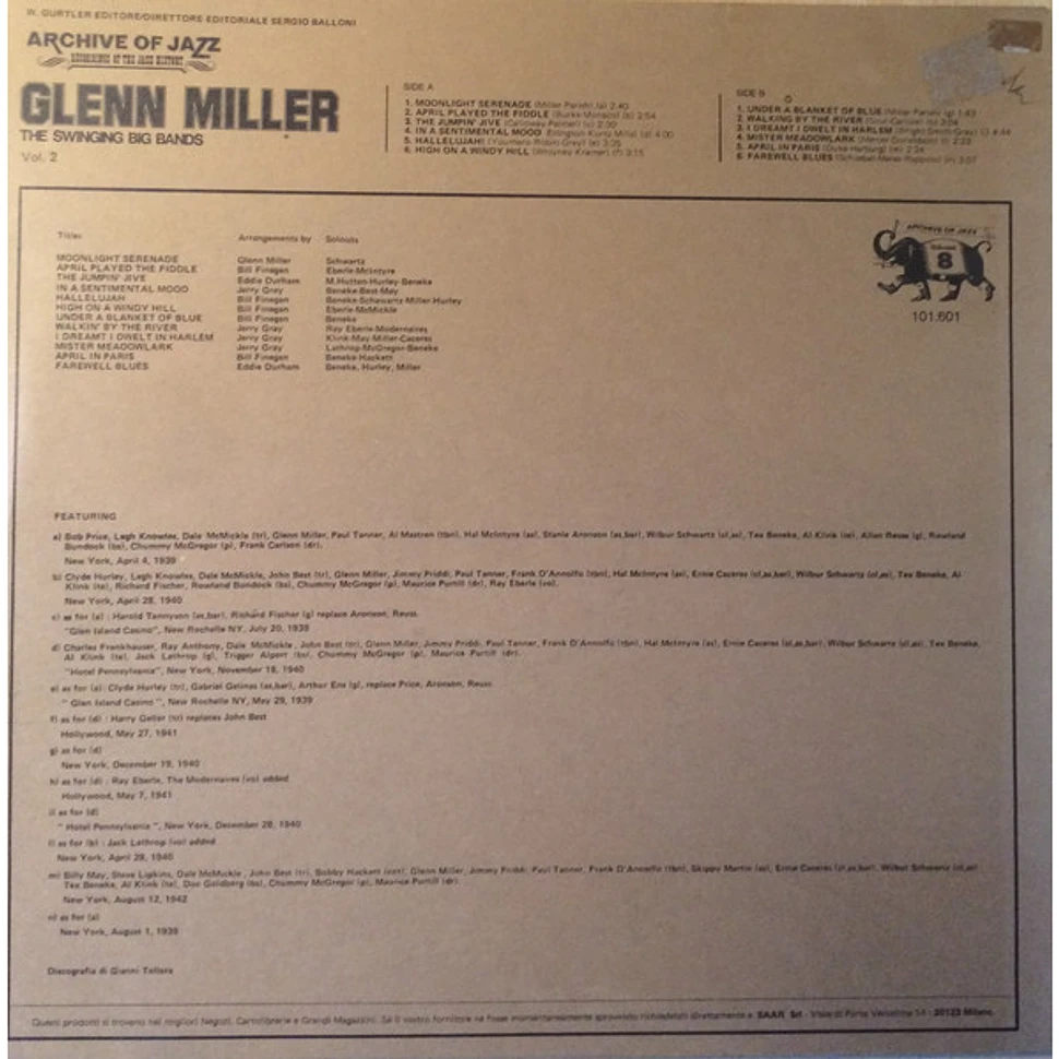 Glenn Miller - The Swinging Big Bands (1939/1942) - Glenn Miller Vol. 2